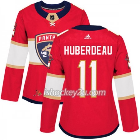 Dame NHL Florida Panthers Trøje Jonathan Huberdeau 11 Adidas 2017-2018 Rød Authentic